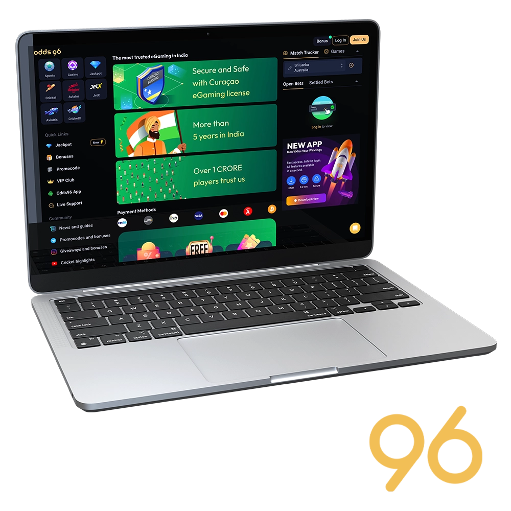 Odds96 is a secure and licensed betting and casino platform.